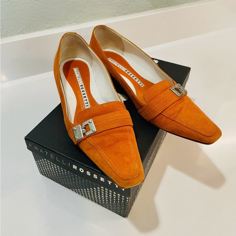 Fratelli Rossetti Orange Flats with Buckle